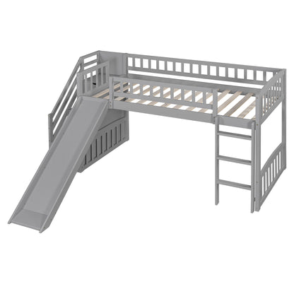 Loft Stairway Bed With 2 Drawers, Convertible Ladder And Slide - The Sleep Loft - Online Mattress Showroom NYC