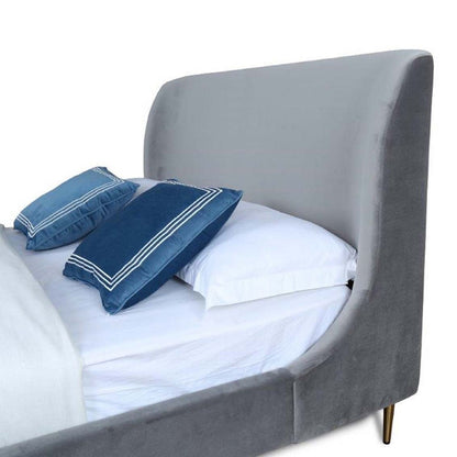 Upholstered Bed With Curved Headboard - The Sleep Loft - Online Mattress Showroom NYC