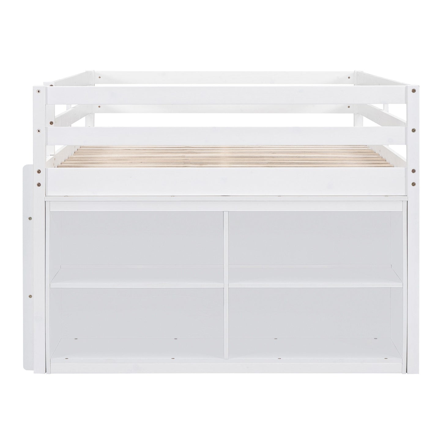 Loft Bed With Retractable Writing Desk And 4 Drawers, With Lateral Portable Desk And Shelves - The Sleep Loft - Online Mattress Showroom NYC