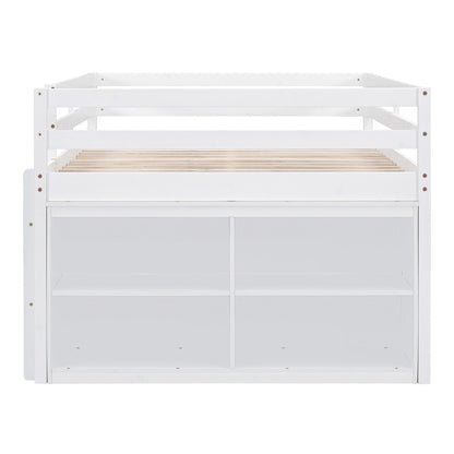 Loft Bed With Retractable Writing Desk And 4 Drawers, With Lateral Portable Desk And Shelves - The Sleep Loft - Online Mattress Showroom NYC