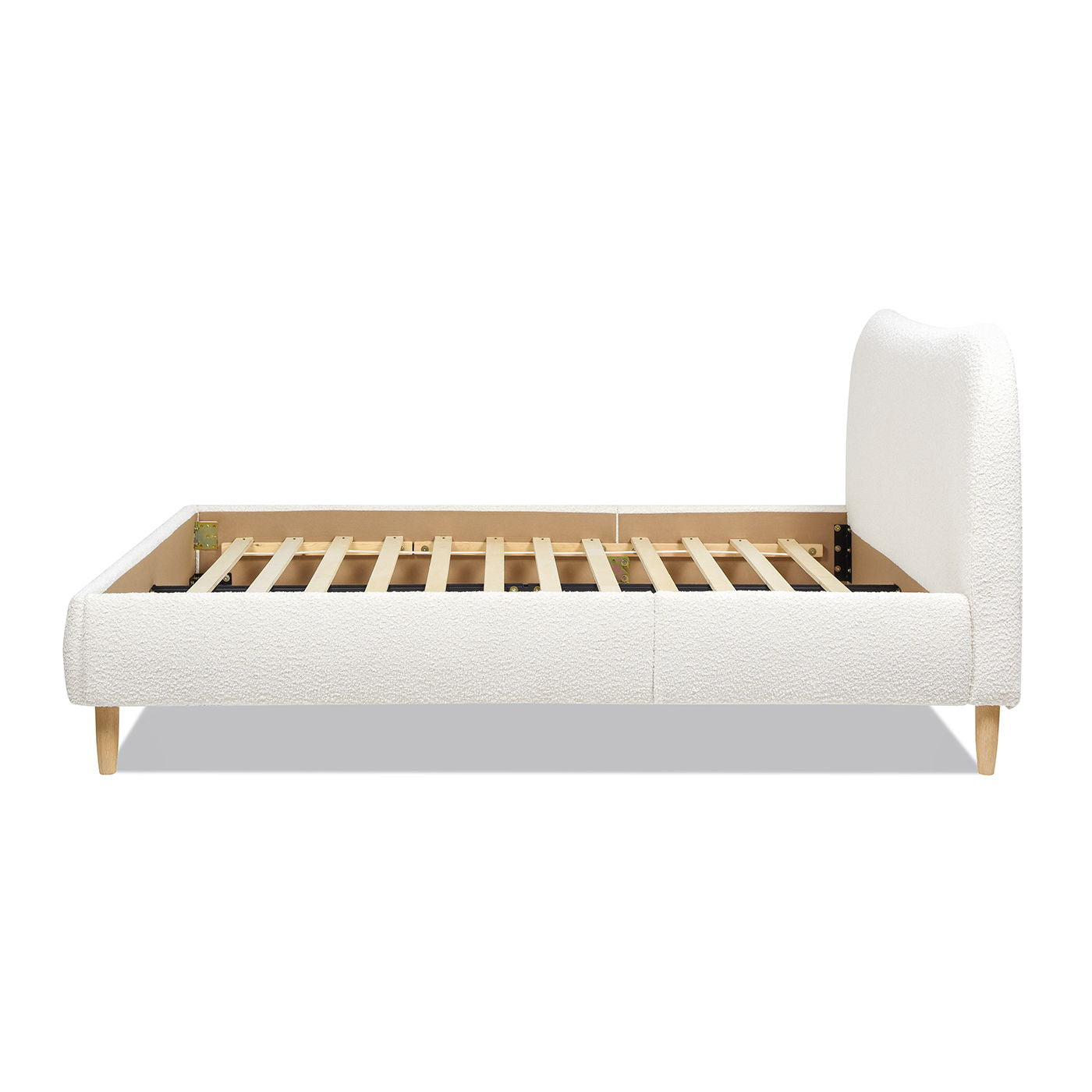 Roman - Curved Headboard Upholstered Platform Bed - The Sleep Loft - Online Mattress Showroom NYC