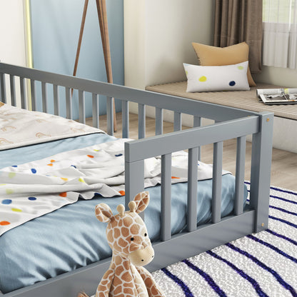 Double Floor Bed With Fence, Guardrails, Without Door - The Sleep Loft - Online Mattress Showroom NYC