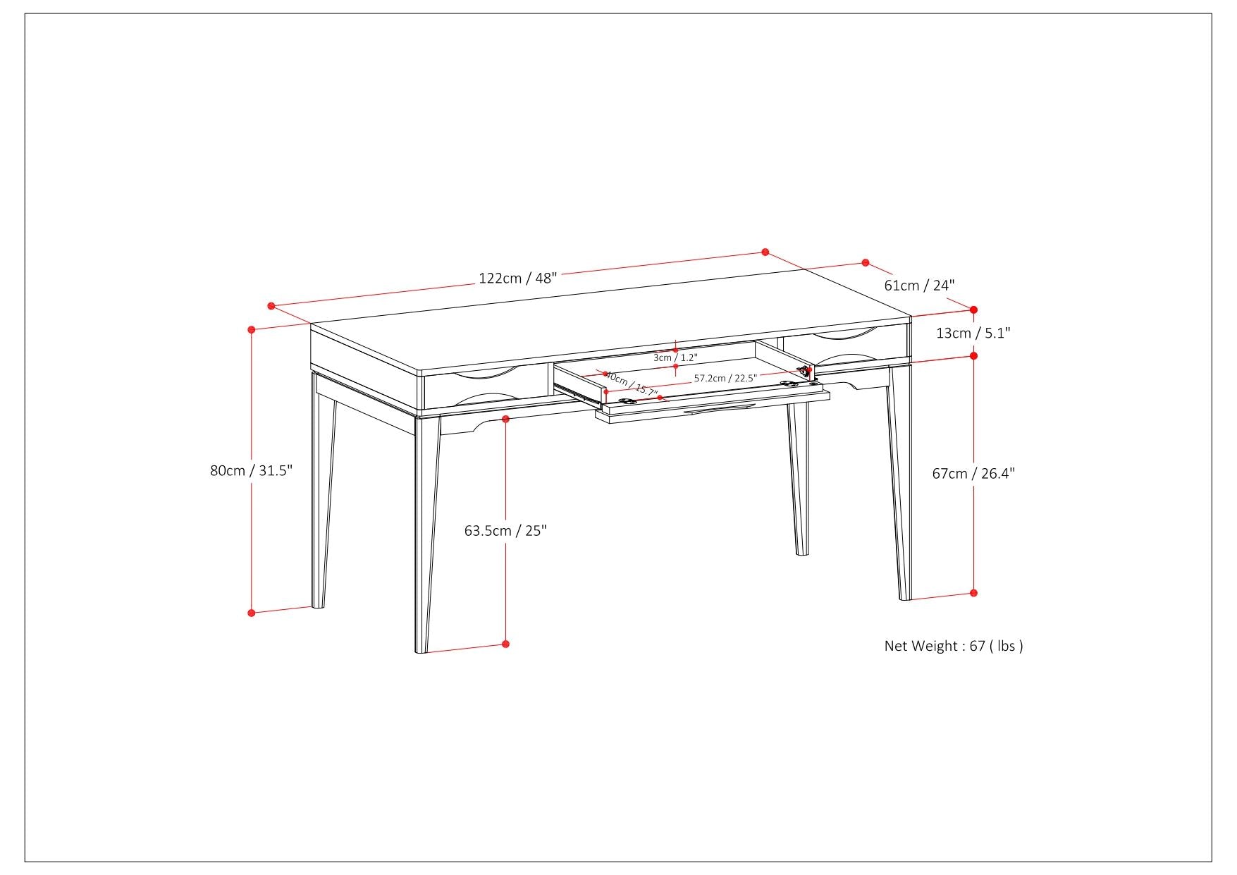 Harper - Handcrafted Desk - The Sleep Loft - Online Mattress Showroom NYC