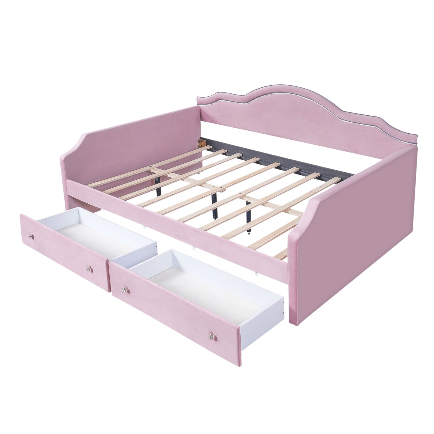 Upholstered Daybed With LED Lights And 2 Drawersme - The Sleep Loft - Online Mattress Showroom NYC