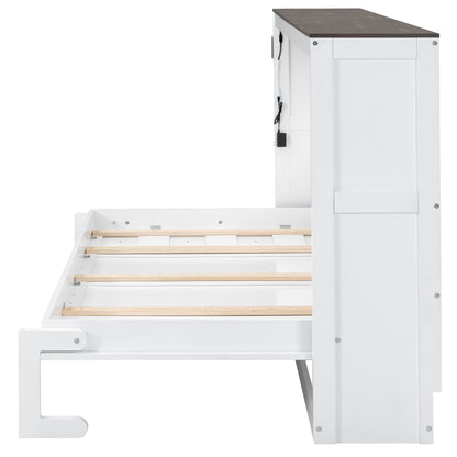 Murphy Bed With LED Light, Foldable Wall Bed Cabinet - The Sleep Loft - Online Mattress Showroom NYC