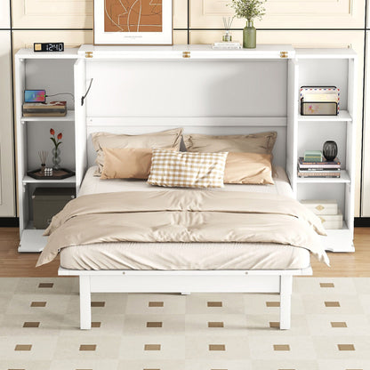 Murphy Bed With Shelves, Drawers And USB Ports - The Sleep Loft - Online Mattress Showroom NYC