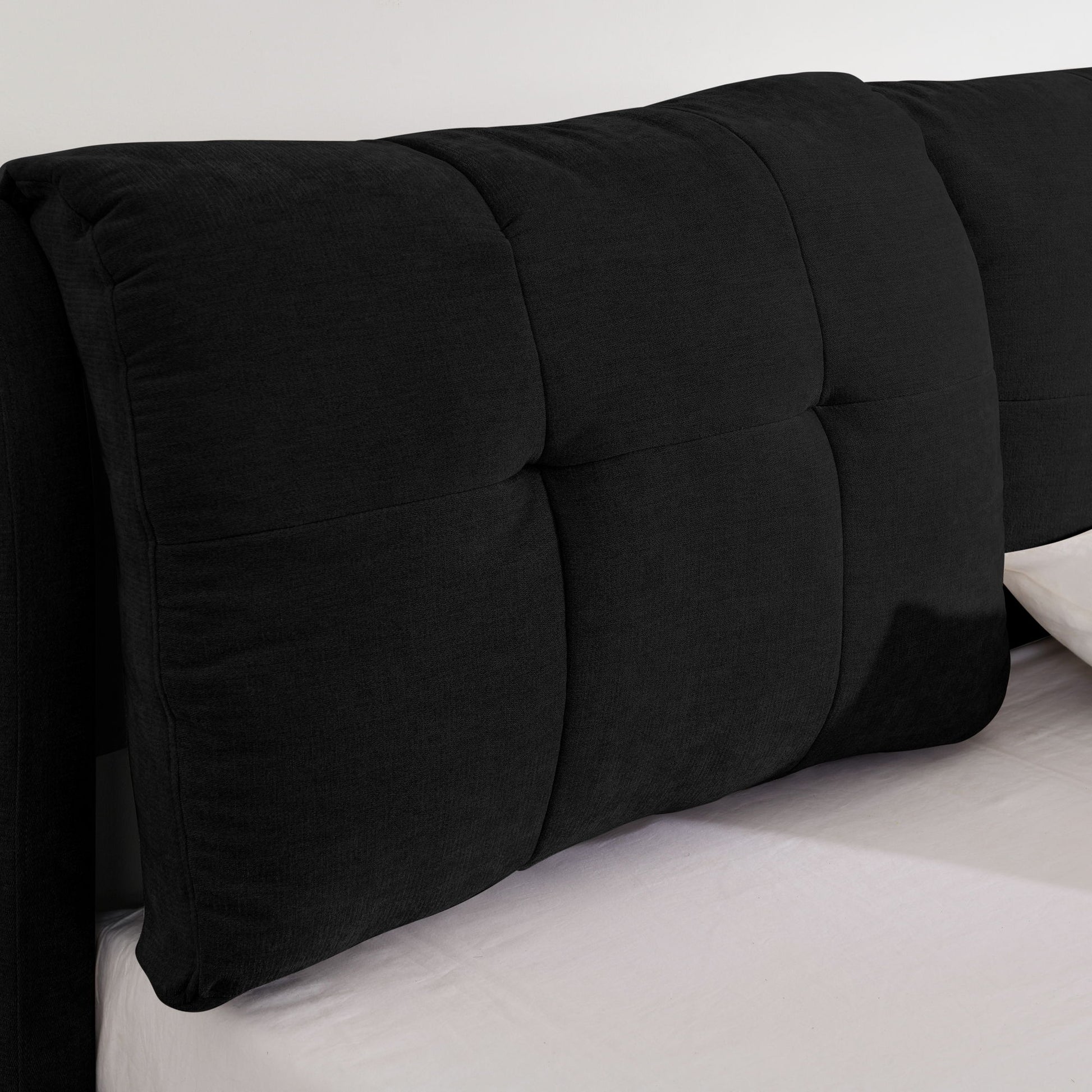 Storage Upholstered Hydraulic Platform Bed With Integrated Headboard - The Sleep Loft - Online Mattress Showroom NYC