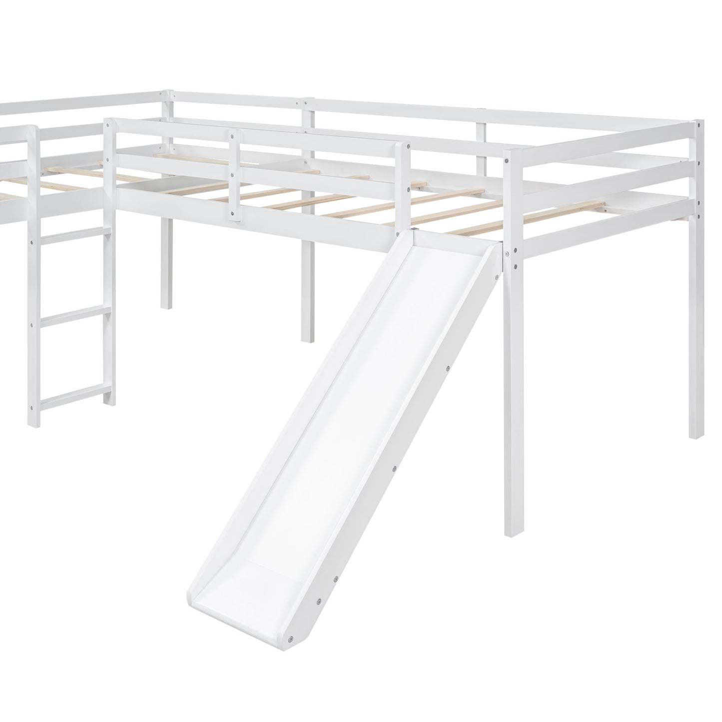 L Shaped Loft Bed With Ladder And Slide - The Sleep Loft - Online Mattress Showroom NYC
