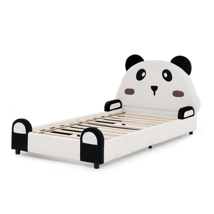 Twin Size Cute Panda Shaped Kids Bed - White / Black - The Sleep Loft - Online Mattress Showroom NYC