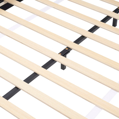 Upholstered Simple Modern Bedroom Bed With Curved Headboard - The Sleep Loft - Online Mattress Showroom NYC