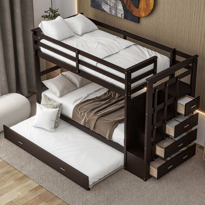 Bunk Bed With Trundle And Staircase - The Sleep Loft - Online Mattress Showroom NYC