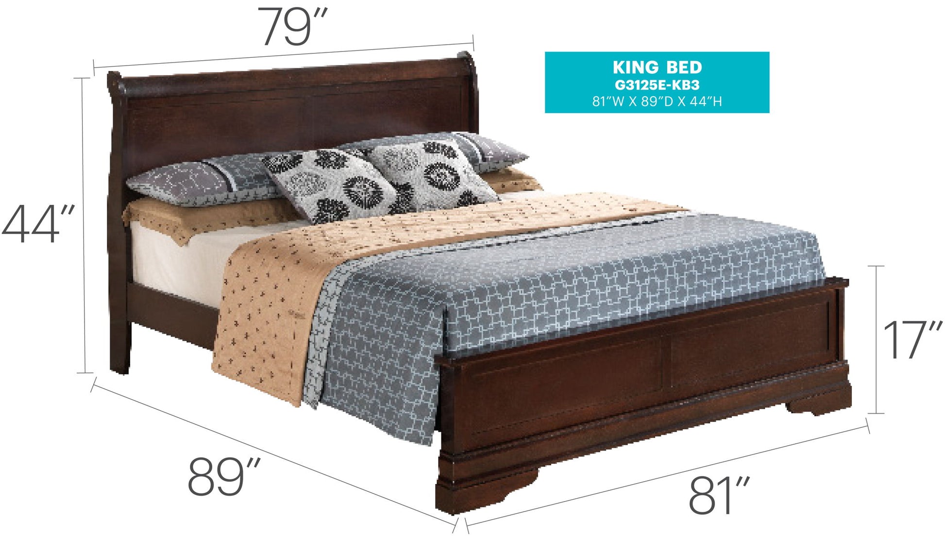 Sleigh Bed With Low Footboard - The Sleep Loft - Online Mattress Showroom NYC