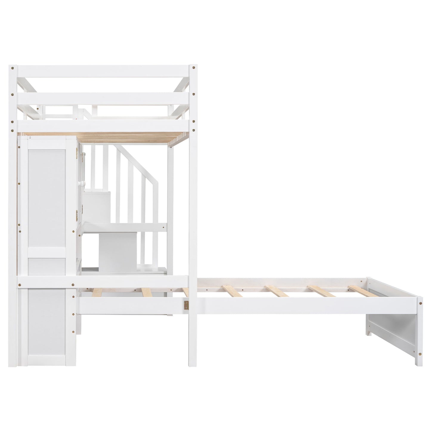 Loft Bed With Built In Desk And Staircase - The Sleep Loft - Online Mattress Showroom NYC