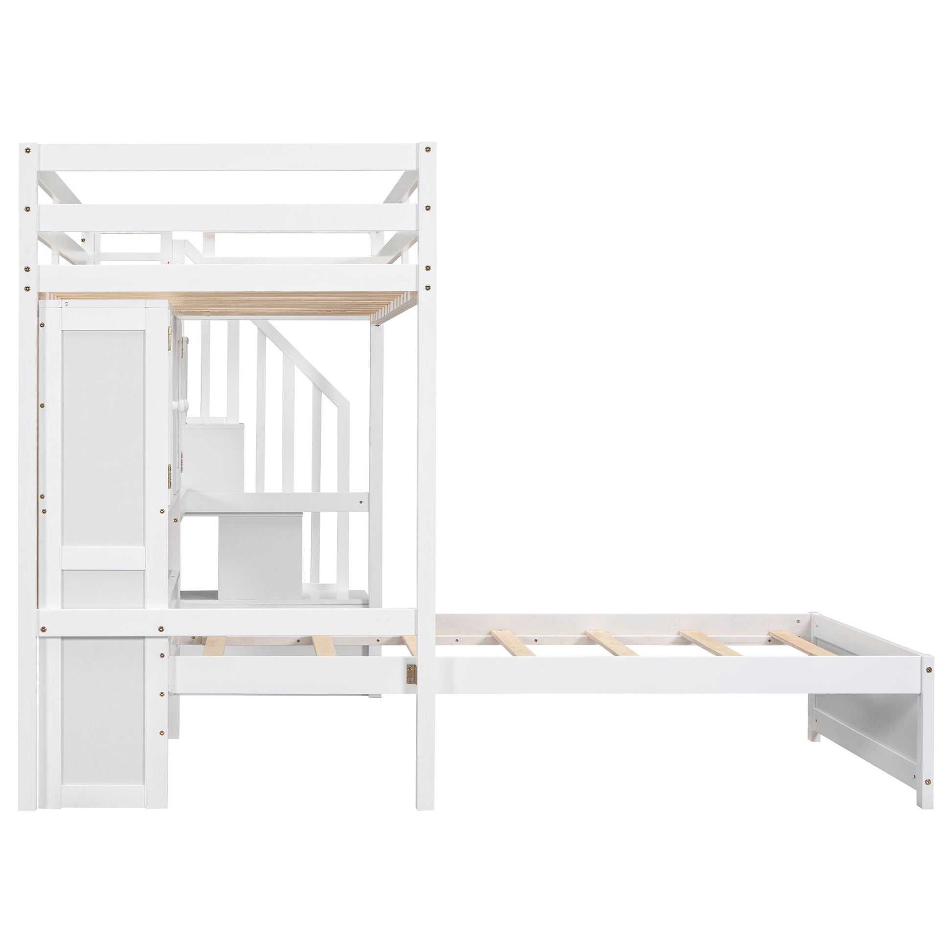 Loft Bed With Built In Desk And Staircase - The Sleep Loft - Online Mattress Showroom NYC