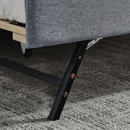 Size Upholstered Daybed With Trundle And USB Charging Armrest - The Sleep Loft - Online Mattress Showroom NYC