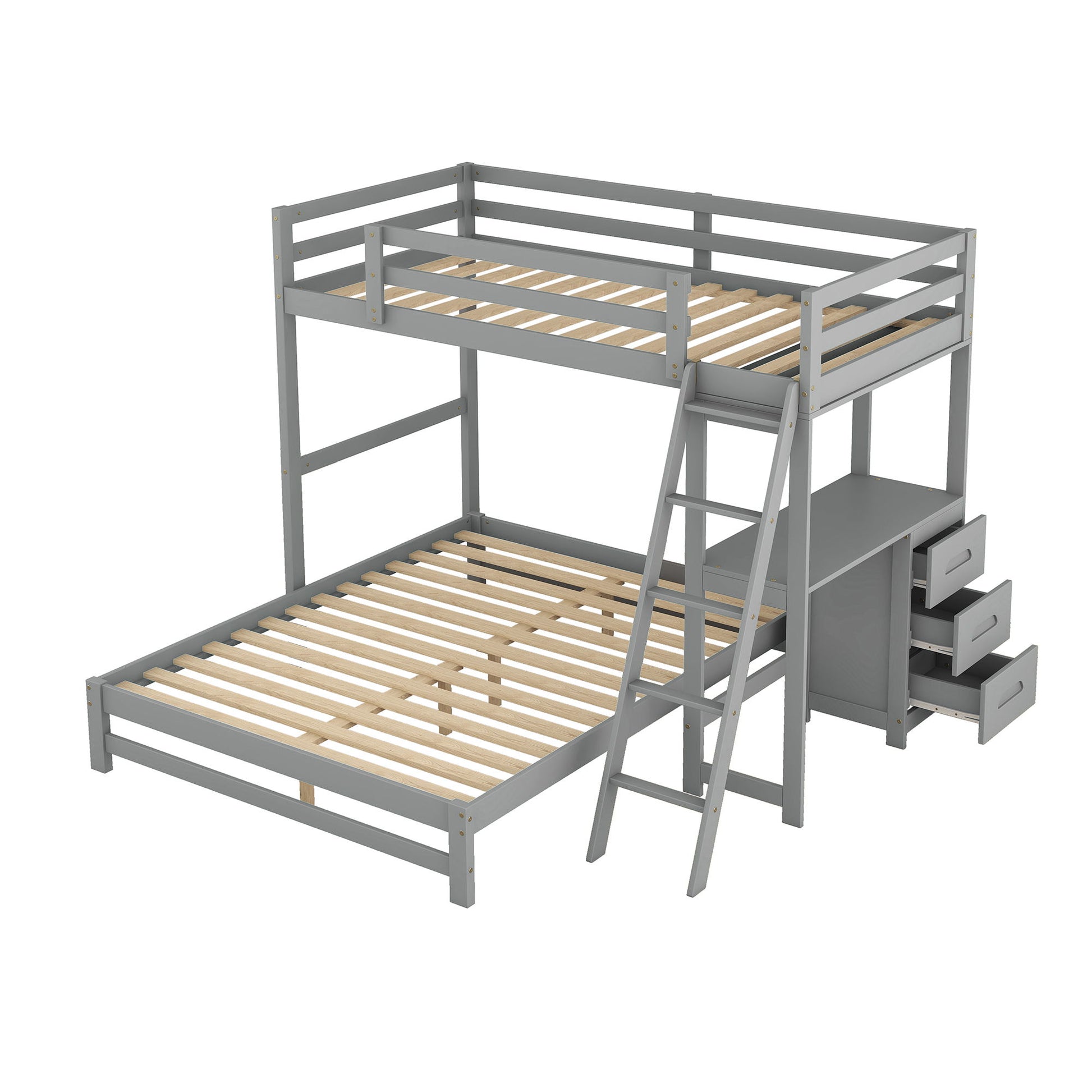 Bunk Bed With Built In Desk And 3 Drawers - The Sleep Loft - Online Mattress Showroom NYC