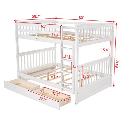 Bunk Bed With Ladders And 2 Storage Drawers - The Sleep Loft - Online Mattress Showroom NYC