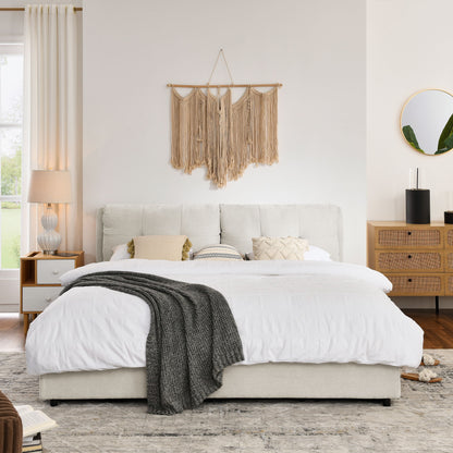 Storage Upholstered Hydraulic Platform Bed With Integrated Headboard - The Sleep Loft - Online Mattress Showroom NYC