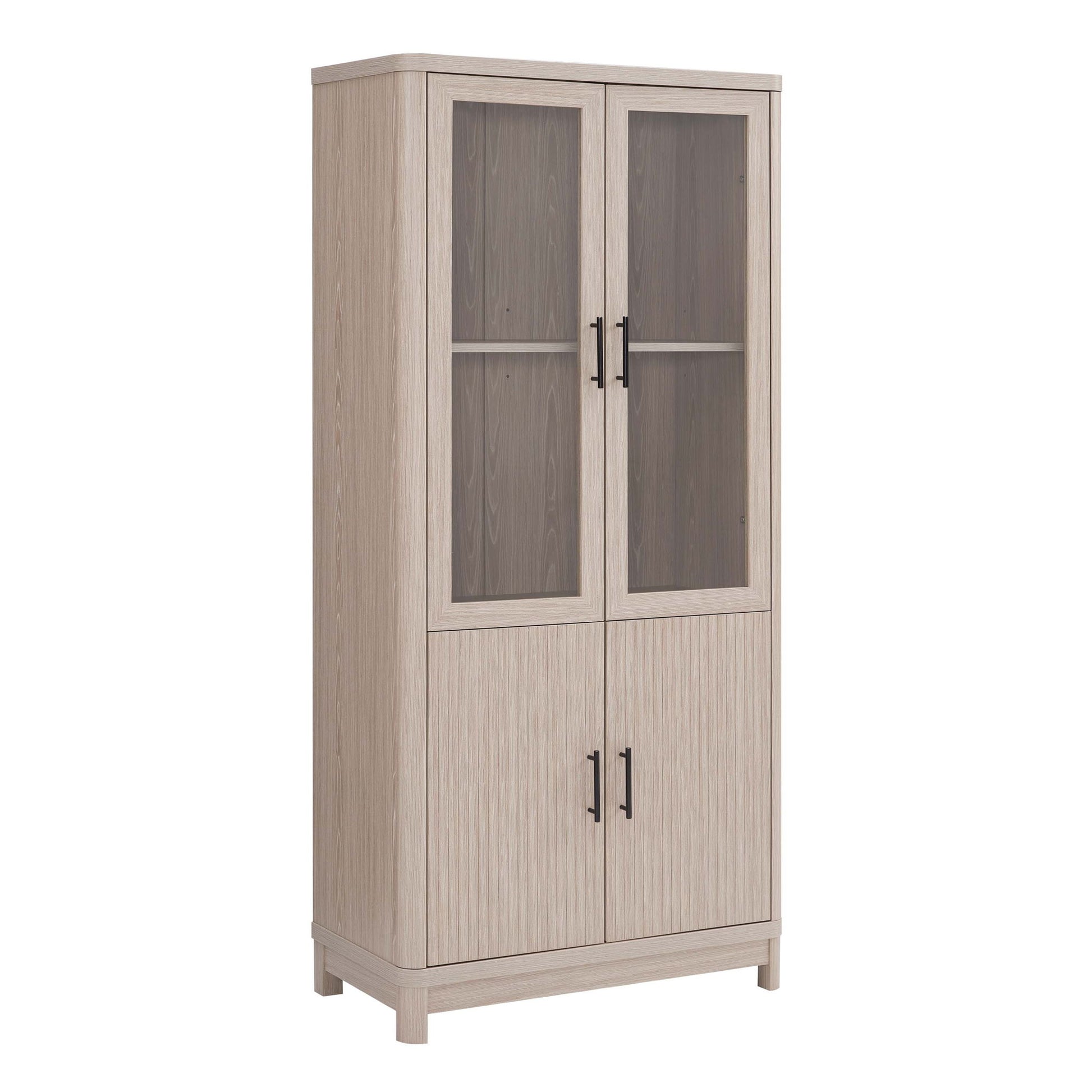 Jodie - Bookcase Cabinet With 6 Adjustable Shelves - Oak - The Sleep Loft - Online Mattress Showroom NYC