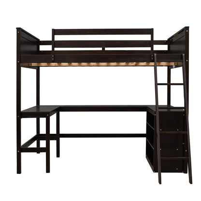 Loft Bed With Shelves With Desk - The Sleep Loft - Online Mattress Showroom NYC