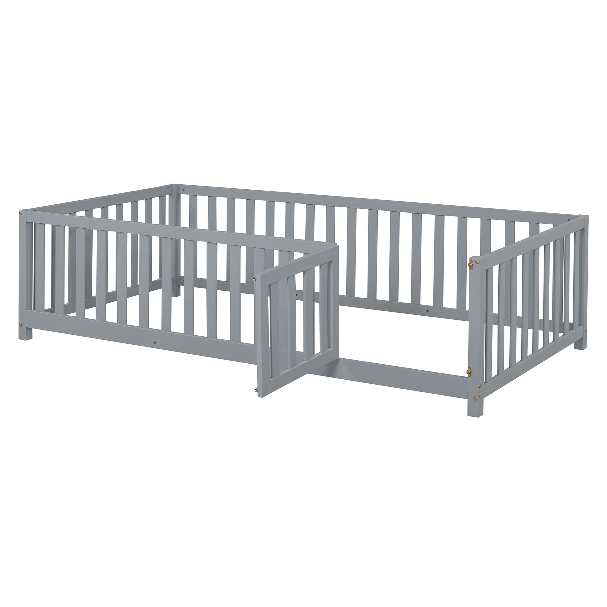 Daybed With Fence Guardrails And 2 Drawers, Split Into Independent Floor Bed & Daybed - The Sleep Loft - Online Mattress Showroom NYC