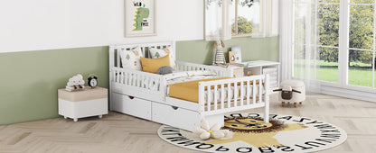Platform Bed With Guardrails On Both Sides And 2 Storage Drawers - The Sleep Loft - Online Mattress Showroom NYC