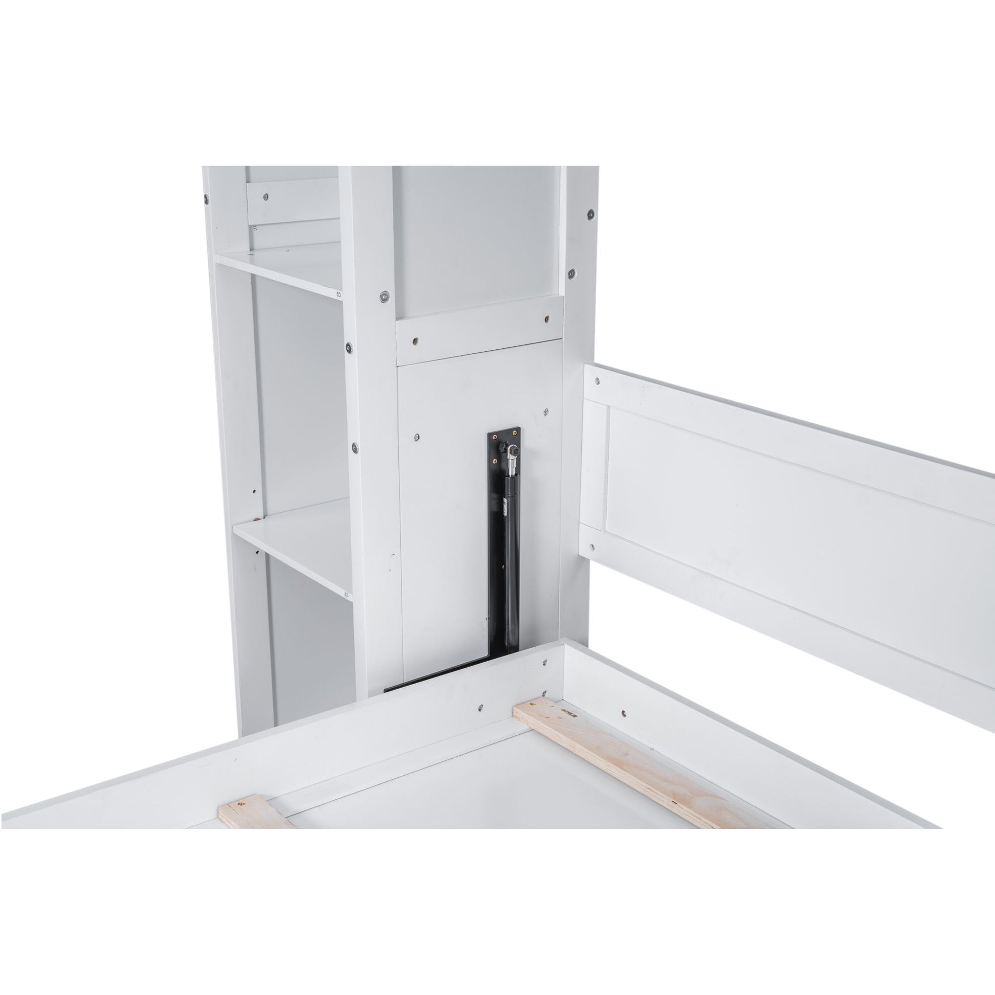 Wall Murphy Bed With Shelves And LED Lights - The Sleep Loft - Online Mattress Showroom NYC