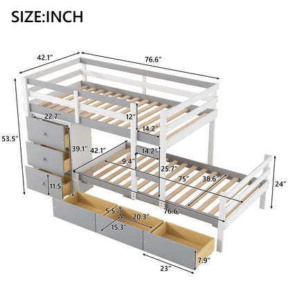 Loft Bunk Bed With Drawers And Ladder - The Sleep Loft - Online Mattress Showroom NYC