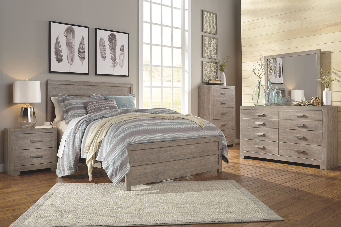 Culverbach - Two Drawer Night Stand - Gray - The Sleep Loft - Online Mattress Showroom NYC