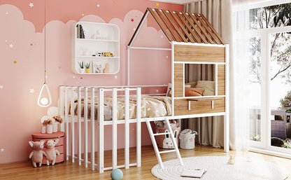 Loft Bed With Roof, Window, Guardrail, Ladder - The Sleep Loft - Online Mattress Showroom NYC