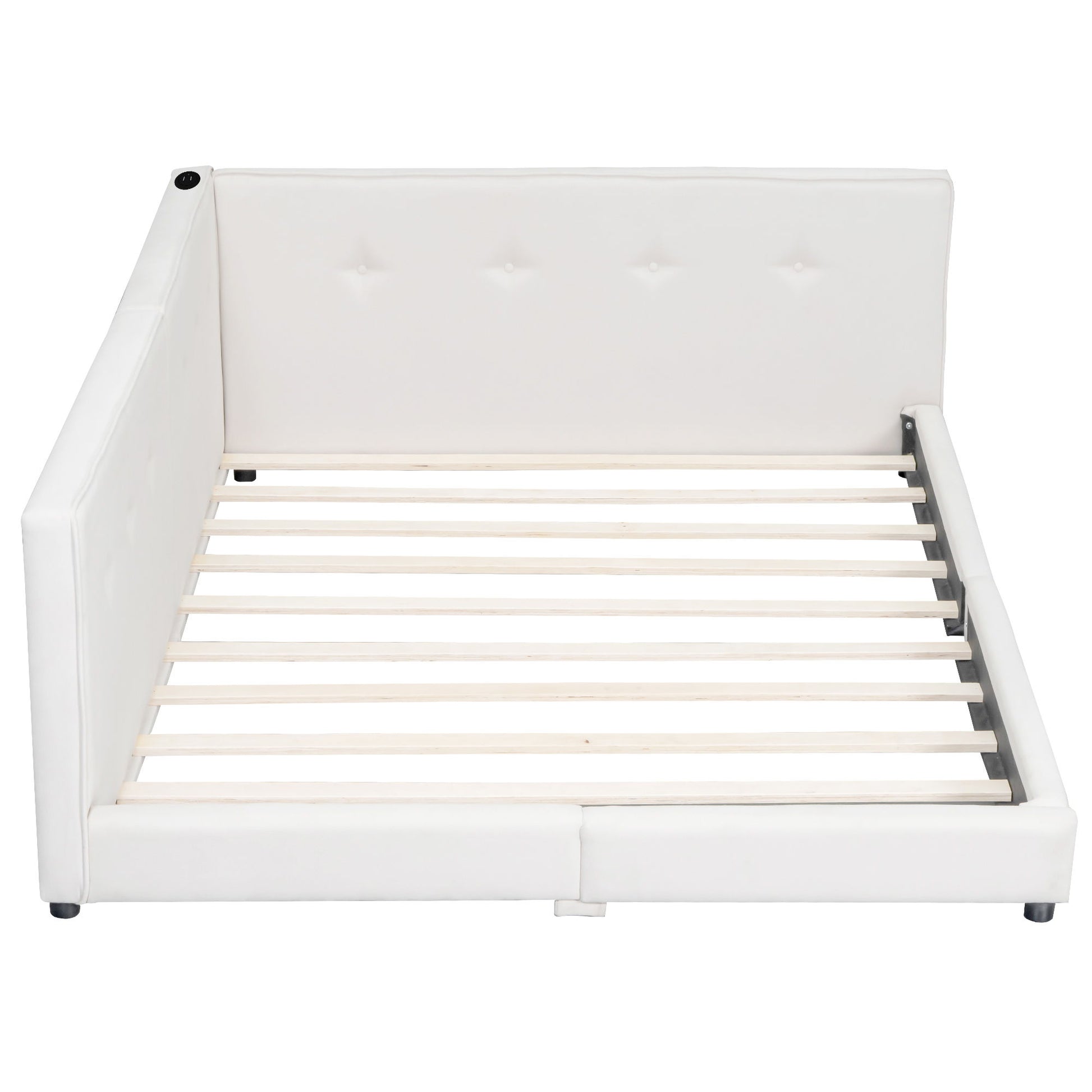 Modern Upholstered Platform Bed With USB Ports And LED Belt - The Sleep Loft - Online Mattress Showroom NYC
