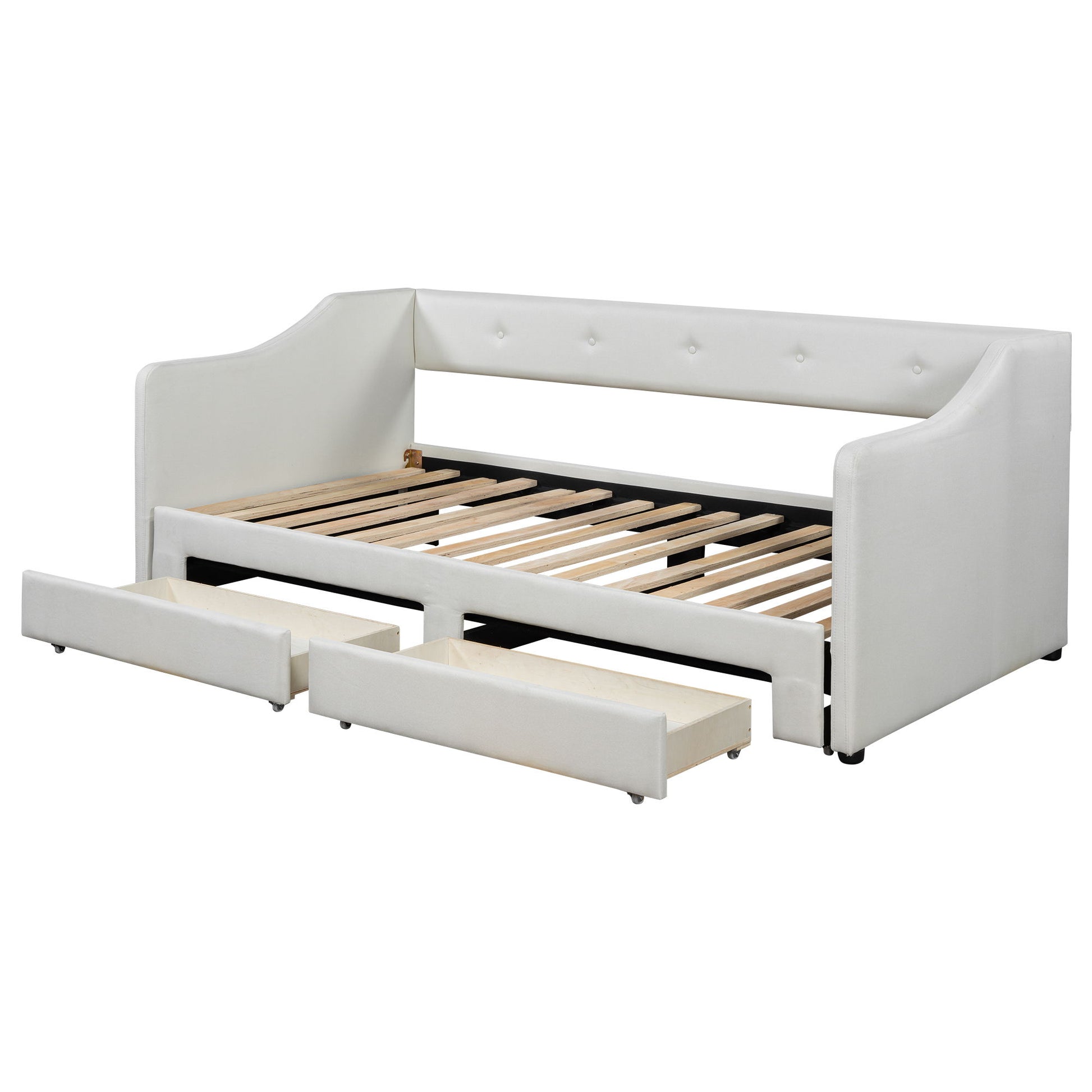Upholstered Daybed With 2 Drawers - The Sleep Loft - Online Mattress Showroom NYC