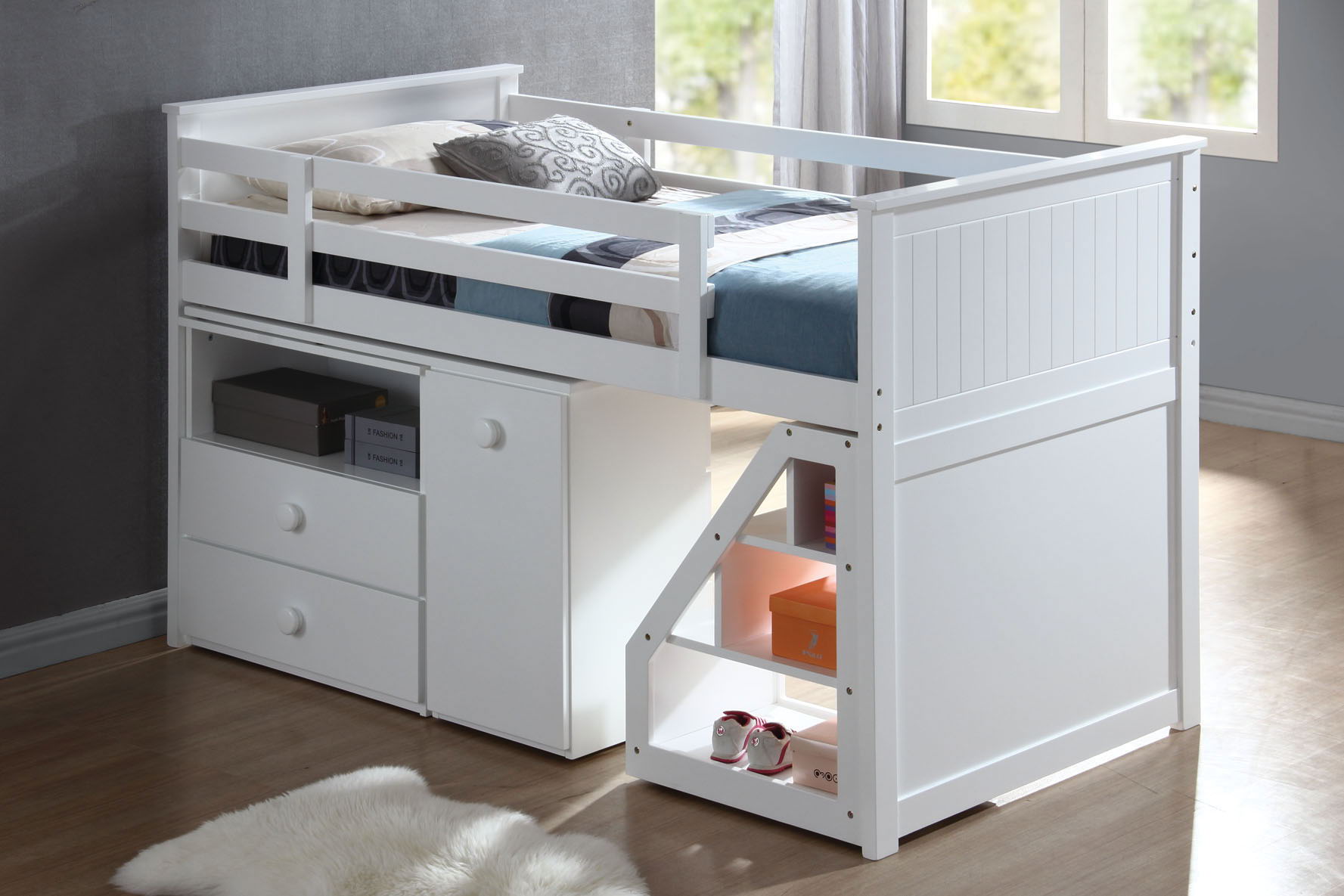 Wyatt - Twin Loft Bed Set - White - The Sleep Loft - Online Mattress Showroom NYC