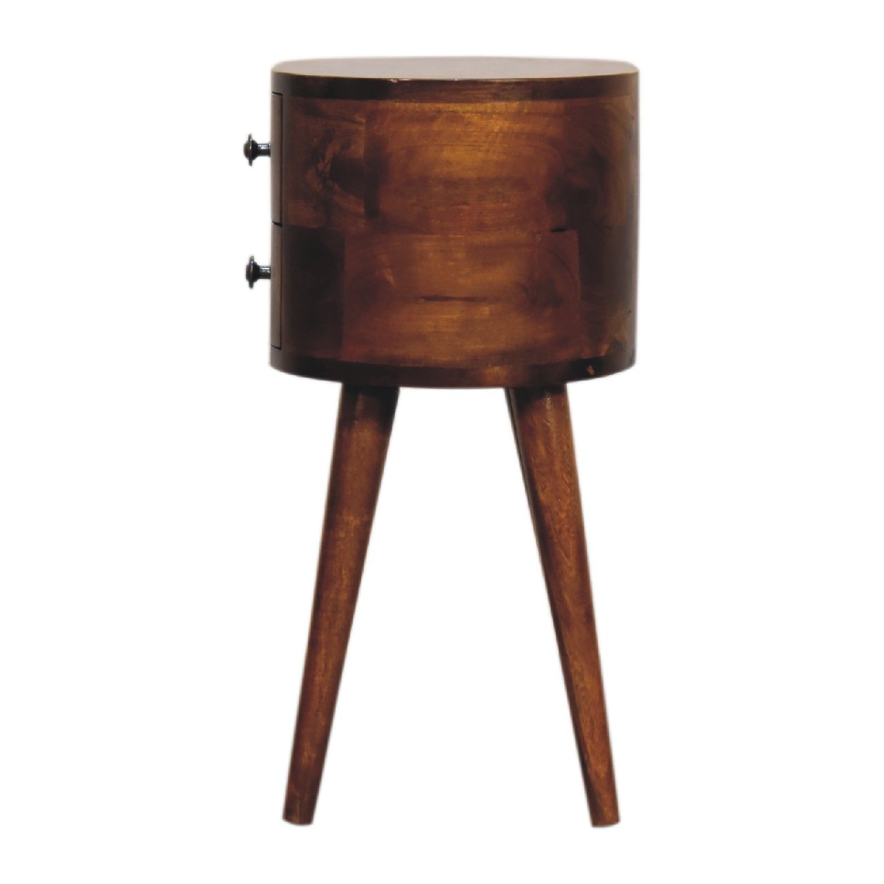 Mini Rounded Nightstand - Chestnut - The Sleep Loft - Online Mattress Showroom NYC