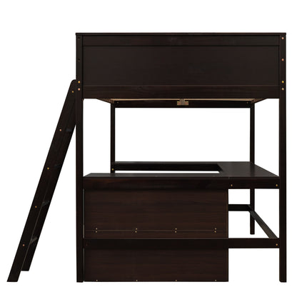 Loft Bed With Shelves With Desk - The Sleep Loft - Online Mattress Showroom NYC