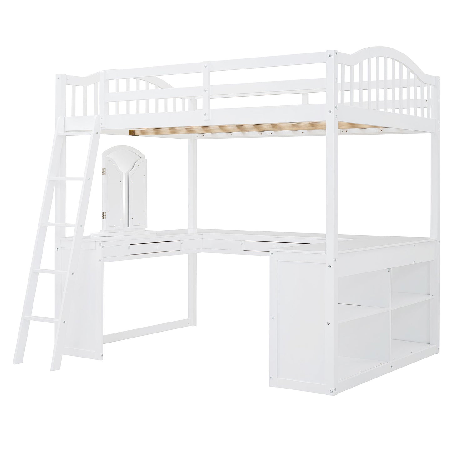 Loft Bed With Drawers, Cabinet, Shelves With Desk - The Sleep Loft - Online Mattress Showroom NYC