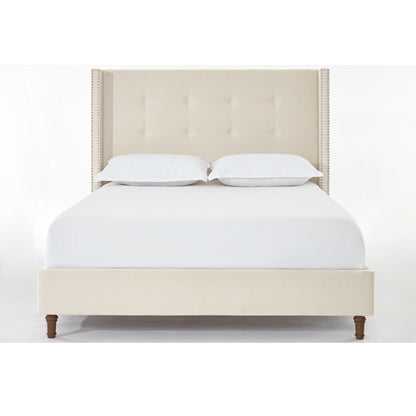 Peyton - Upholstered Bed With 54" High Headboard, Traditional Hand Buttoned Tufting - The Sleep Loft - Online Mattress Showroom NYC