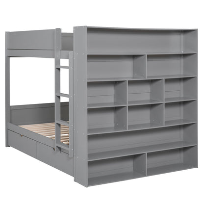 Bunk Bed With 2 Drawers And Multi Layer Cabinet - The Sleep Loft - Online Mattress Showroom NYC