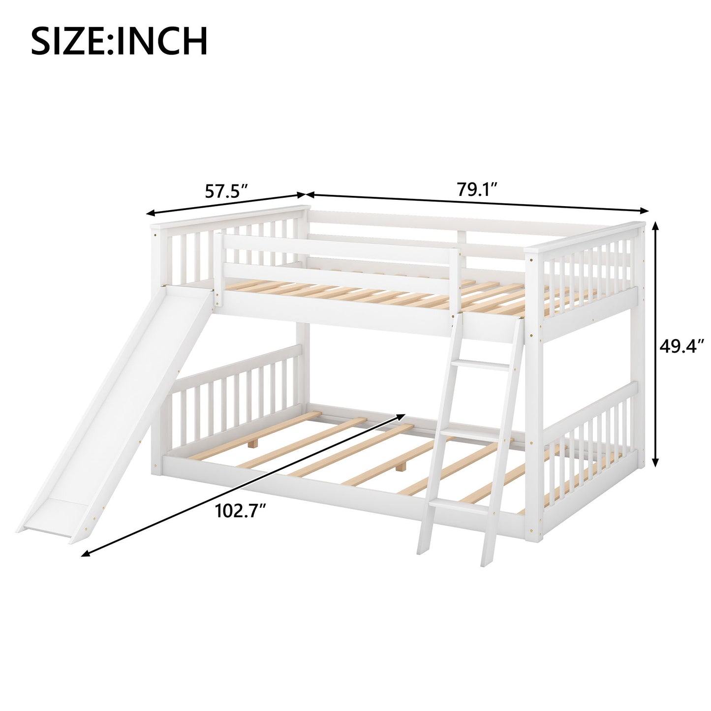 Bunk Bed & Convertible Slide And Ladder - The Sleep Loft - Online Mattress Showroom NYC