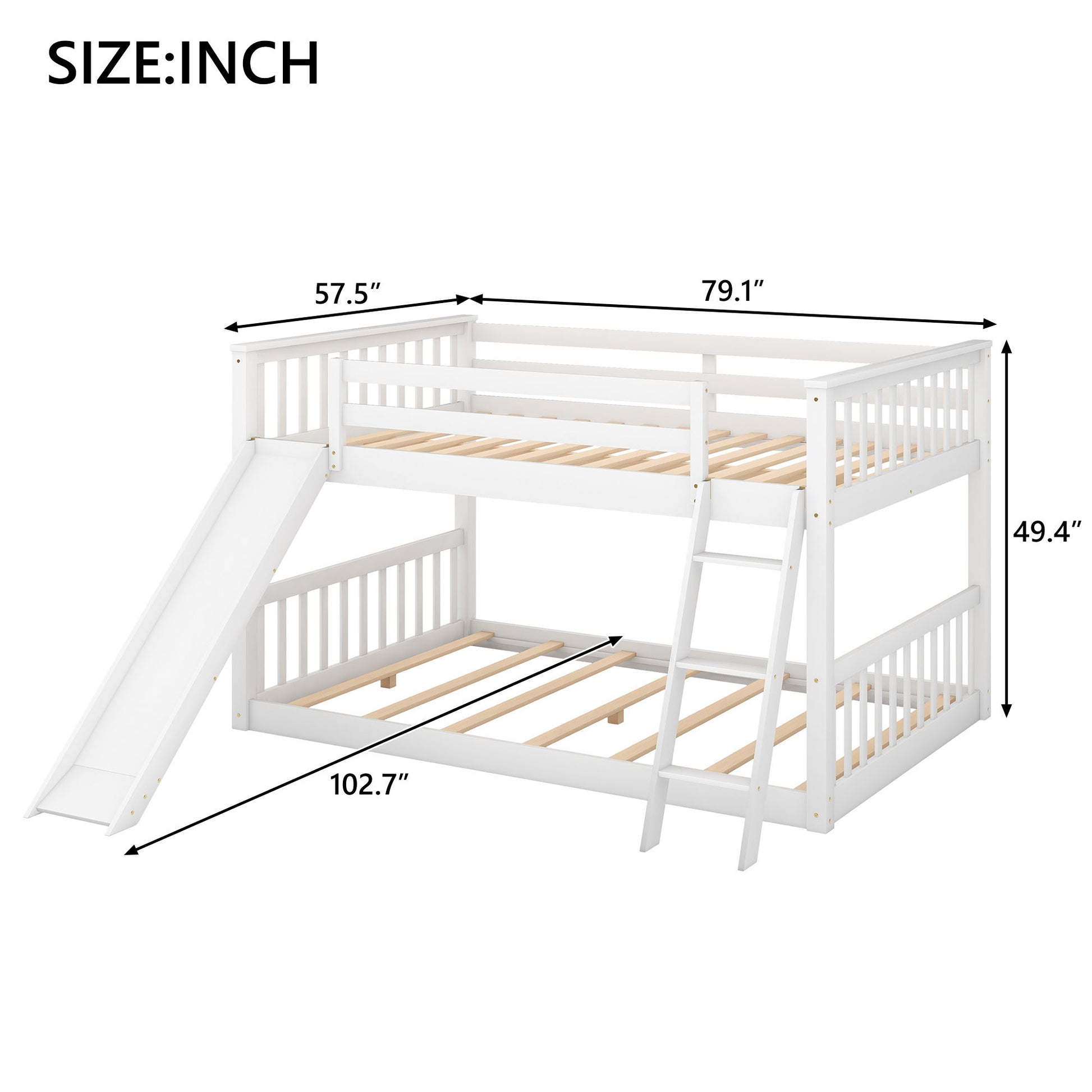 Bunk Bed & Convertible Slide And Ladder - The Sleep Loft - Online Mattress Showroom NYC