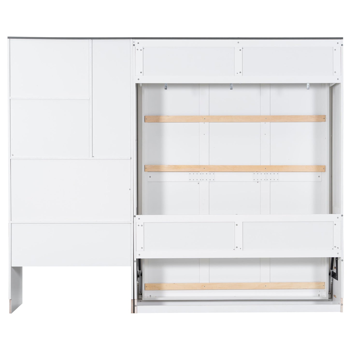 Multi Functional Murphy Bed With Sofa, Desk, And Storage Cabinet, Queen Size - White - The Sleep Loft - Online Mattress Showroom NYC