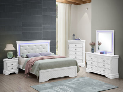 Bed With LED Light Accents Headboard - The Sleep Loft - Online Mattress Showroom NYC