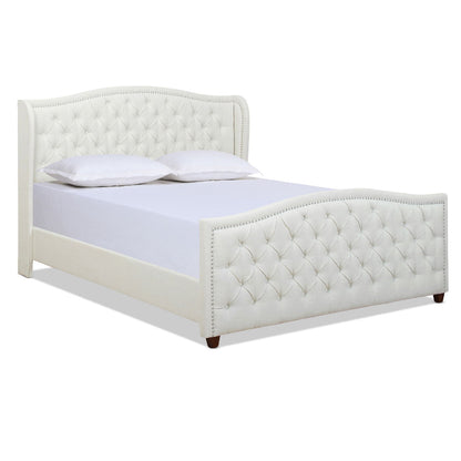 Marcella - Upholstered Shelter Headboard Bed Set - The Sleep Loft - Online Mattress Showroom NYC