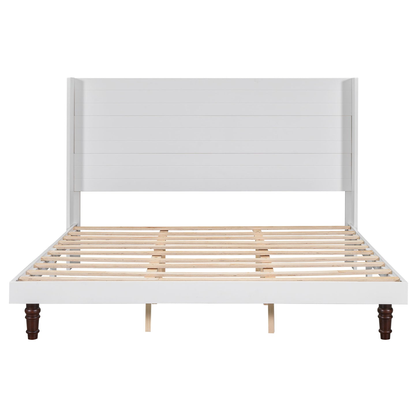 King Size, Stylish High Headboard Bed, High Quality - White - The Sleep Loft - Online Mattress Showroom NYC