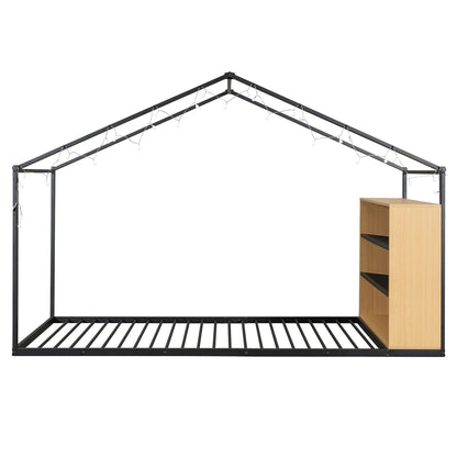 Bed House Frame With Shelves And Lights - The Sleep Loft - Online Mattress Showroom NYC