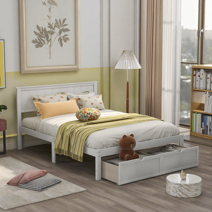 Full Size Platform Bed With Under Bed Drawers - White - The Sleep Loft - Online Mattress Showroom NYC