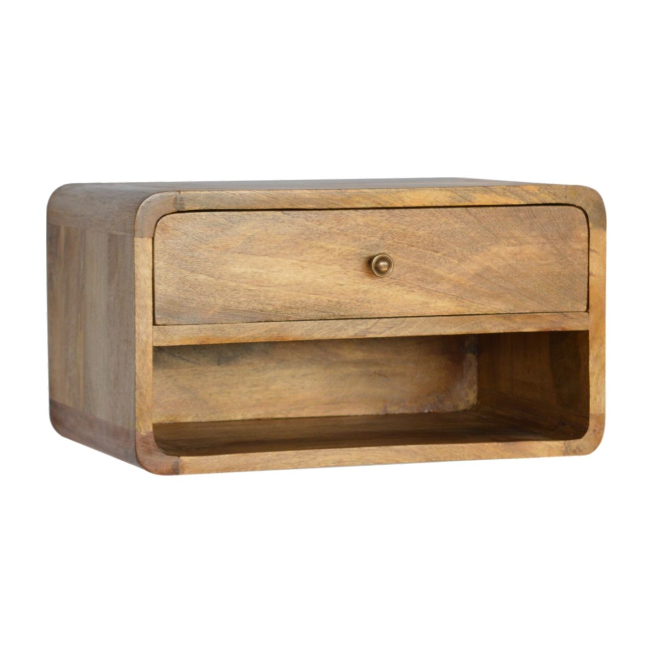 Curve Upper Slot Floating Nightstand - The Sleep Loft - Online Mattress Showroom NYC