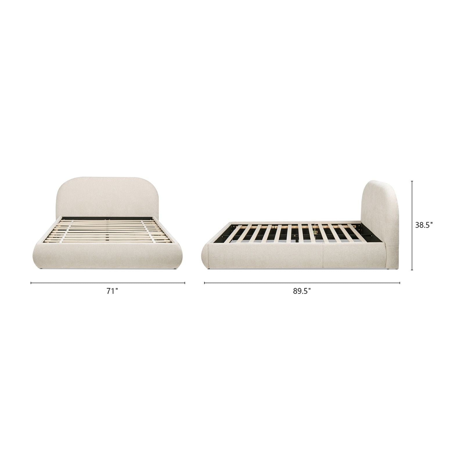 Archie Puffy Grounded - Upholstered Platform Bed - The Sleep Loft - Online Mattress Showroom NYC