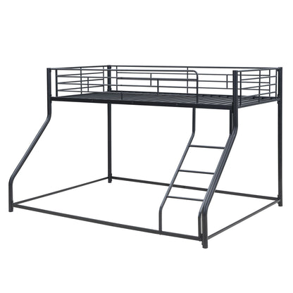 Metal Floor Bunk Bed With Sloped Ladder, Space Saving Design - The Sleep Loft - Online Mattress Showroom NYC