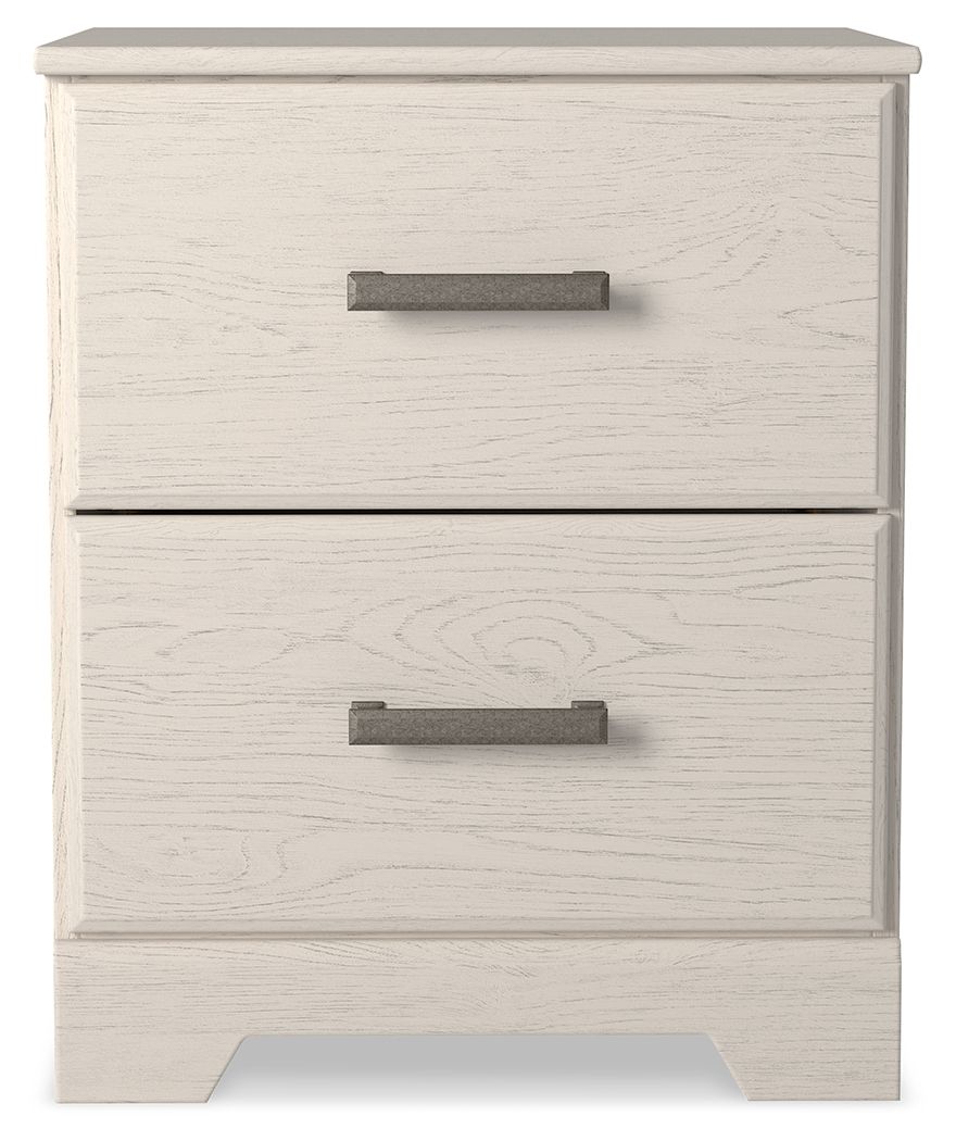 Stelsie - Two Drawer Night Stand - White - The Sleep Loft - Online Mattress Showroom NYC
